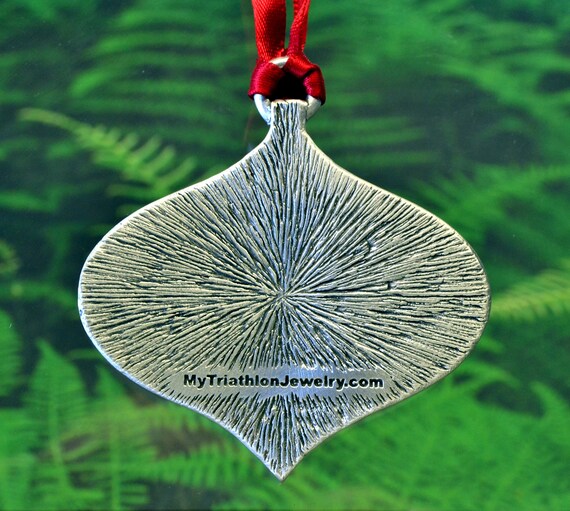 Christmas Ornament for 100 Mile Ultra Marathon Runners Treasure Cast Pewter