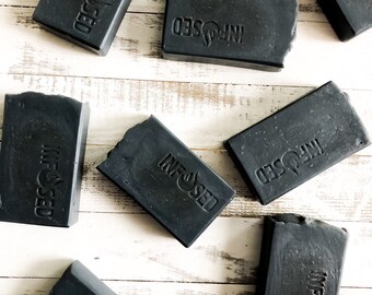 Activated charcoal soap