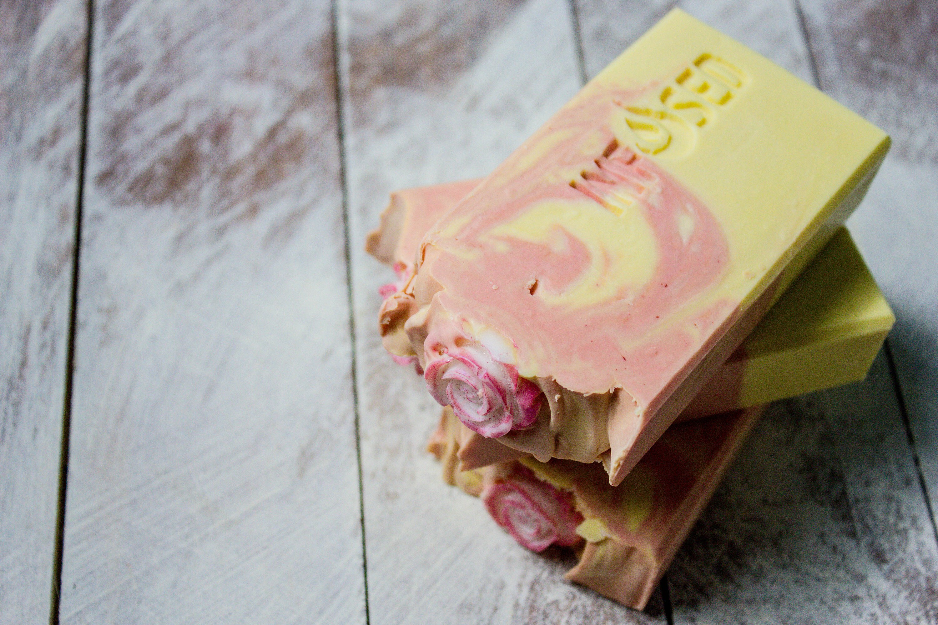 Rose Scented Handmade Infused Shea Butter Soap