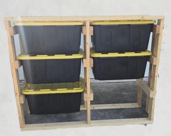 6 Bin 27 Gallon Storage Unit Plans