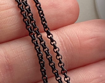 Matte Black 4mm Rolo Chain CC48