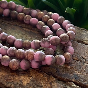 Czech glass beads - Picasso beads - Round beads - Etched beads - Round Czech beads - 6mm - 30pcs