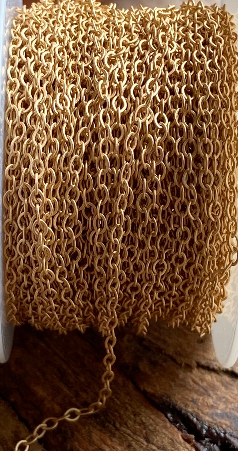 Matt Gold Chain Matte Gold Cable Chain - Matte Gold Chain - Gold Chain - Gold Cable ...