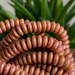 Spacer beads - Czech beads - Saucer beads - Czech glass beads - Glass beads - 6mm - 50 pcs