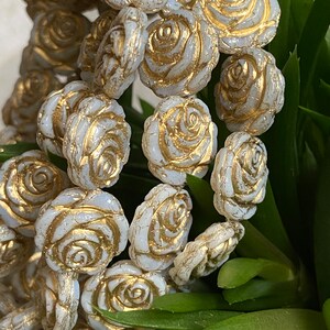 Rose flower beads - Flower beads - Glass flower beads - Czech glass flower beads -14mm - 6pcs