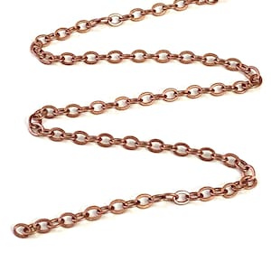 Antique Copper Cable Chain - Ox Copper Chain - Copper Chain - Cable Chain - Chain