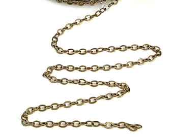 Antiqued Brass Cable Chain - Antique brass Chain - Brass Chain