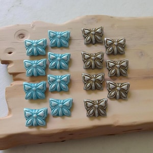 Butterfly Beads - Butterfly Glass Beads - Czech Glass Beads - Insect Beads - 15x12mm - 10pcs