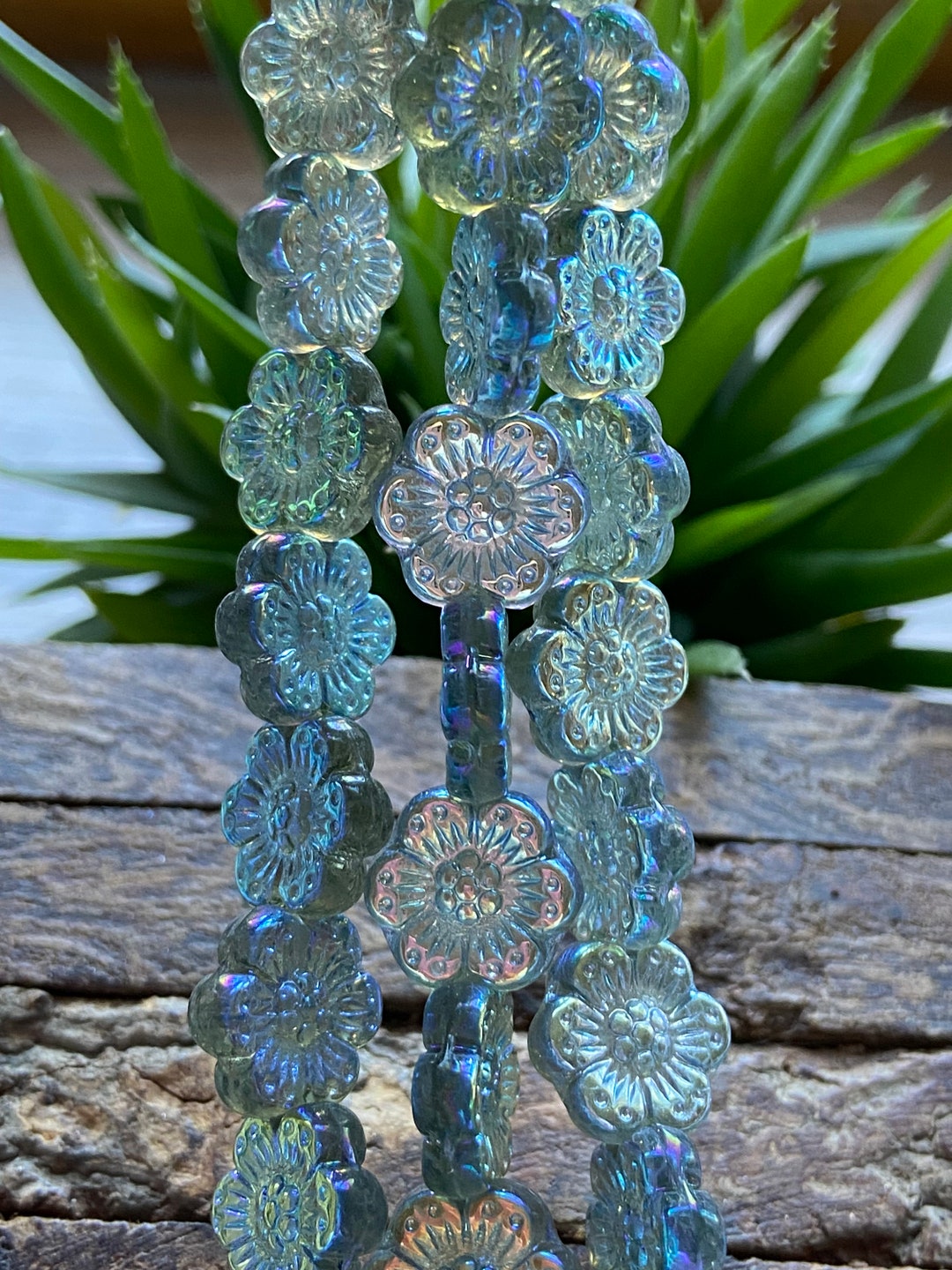 Flower Beads Glass Flower Beads Czech Glass Flower Beads Czech Flower