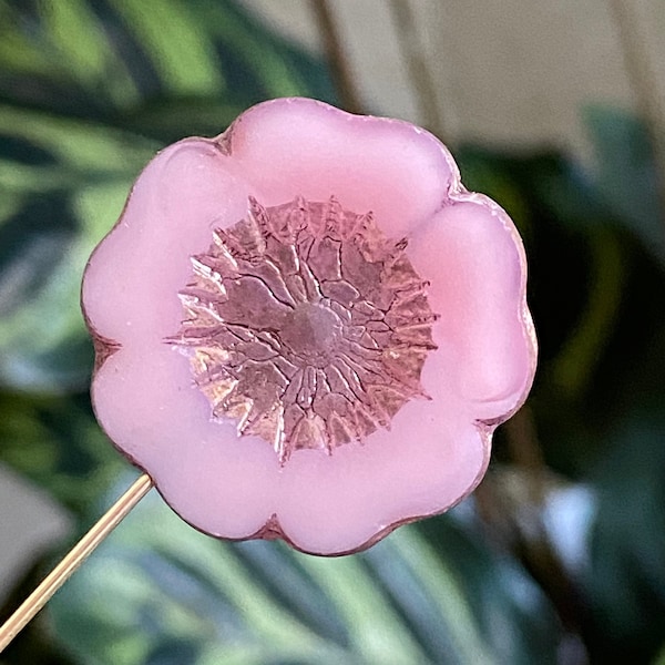 Flower Beads - Hibiscus Flower Beads - Glass Flower Beads - Czech Glass Flower Beads - Czech Flower Beads - Large Flower - 22mm