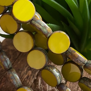 Czech Glass Beads - Czech Beads - Coin Beads -  Beads - Lentil Beads - Disc Beads 11mm - 10pcs