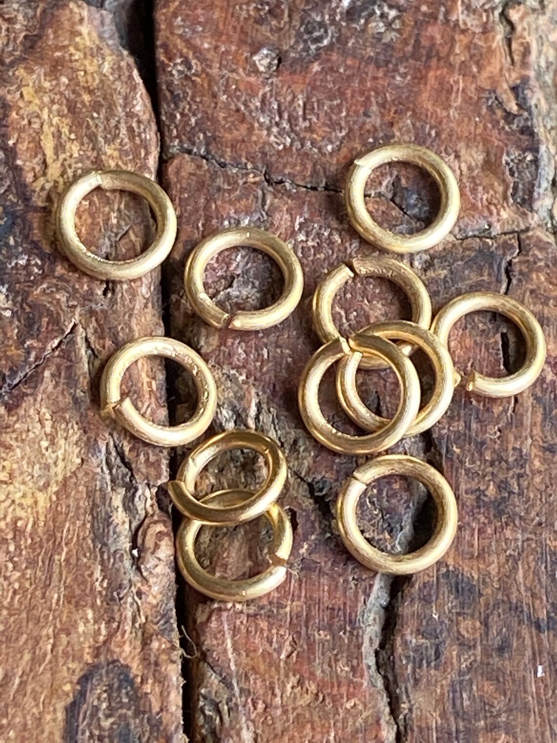 Matte Gold Jump Rings Gold Jump Rings Matte Gold Rings Etsy