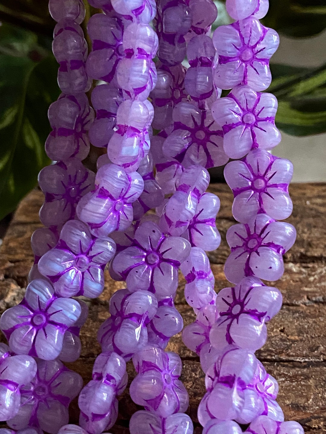 Glass Flower Beads Czech Glass Flower Beads Czech Glass Beads 14mm 10