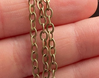 Antiqued Brass Cable Chain - Antique brass Chain - Brass Chain