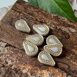 Drop beads - Czech glass beads - Teardrop beads - Glass teardrop beads - 14x10mm - 10 pcs