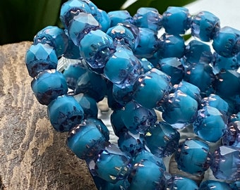 Czech glass beads - Cathedral beads - Crown beads - New czech beads - Fire polish beads - Choose your size