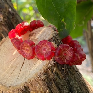 Hibiscus flower beads - Flower beads - Glass flower beads - Czech glass flower beads - Faceted flower beads - 12mm - 12 pcs