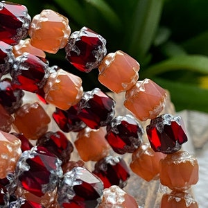 Czech glass beads - Cathedral beads - Crown beads - New czech beads - Fire polish beads
