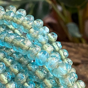 Czech glass beads - Rondelle beads - Saucer beads - Picasso beads - Faceted glass beads - 5x3mm - 30 pcs