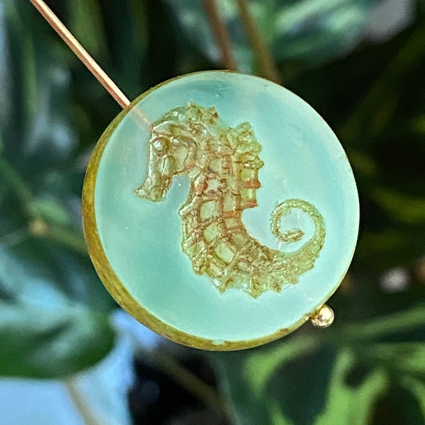 Glass Seahorse Pendant Etsy