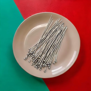 Antique Silver Ball Headpin - Antique Silver Headpin - Matte Silver Headpins