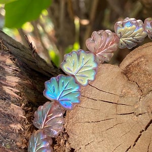 Czech Glass Beads - Leaf Beads - Czech Glass Leaf Beads - Leaves Beads - Czech Beads - Maple Leaf - 13x11mm - 20 pcs