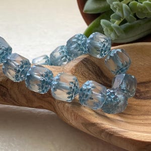Czech glass beads - Cathedral beads - Crown beads - New czech beads - Fire polish beads - 8mm - 15pcs