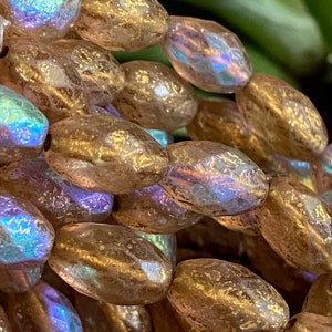 Czech Glass Beads - Faceted Czech Glass Beads - Czech Beads - Picasso Beads - Oval Beads - 12x8mm - 12pcs