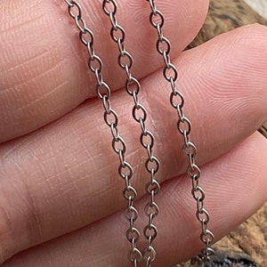 Antique Silver Cable Chain - Oxidized Silver Chain - Silver Chain - Silver Cable Chain - Chain