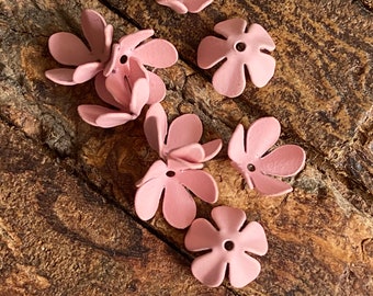 Metal Flower Bead Cap - Flower Bead Caps - Pink Bead Caps - Flower Caps - 8x4mm