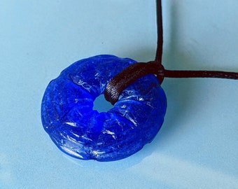 YAVA Glass - Upcycled Blue Glass Pendant