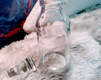 Glass Jar with handmade glass topper