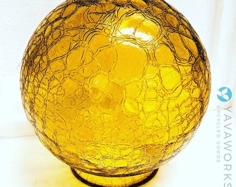 Vintage Crackled Gold Glass Globe
