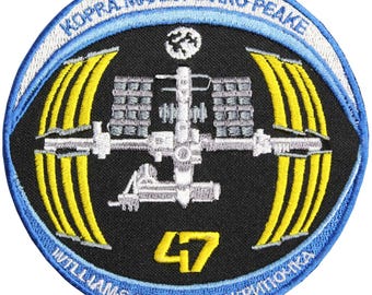エクスペディション 47 ISS 宇宙ミッション 刺繍縫い付け | アイロン接着 | フックとループのパッチ