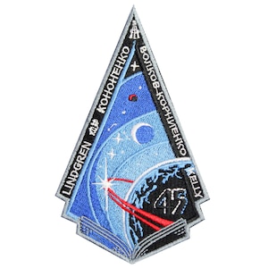 Space Expedition 45 ISS USA Embroidered Sew-on | Iron-on | Hook and Loop Patch