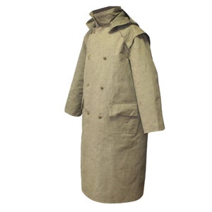 USED / 80s dutch army long coat S-M