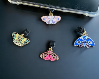 Whimsical Moth Kindle Charm, Fantasy Book Lover Gift