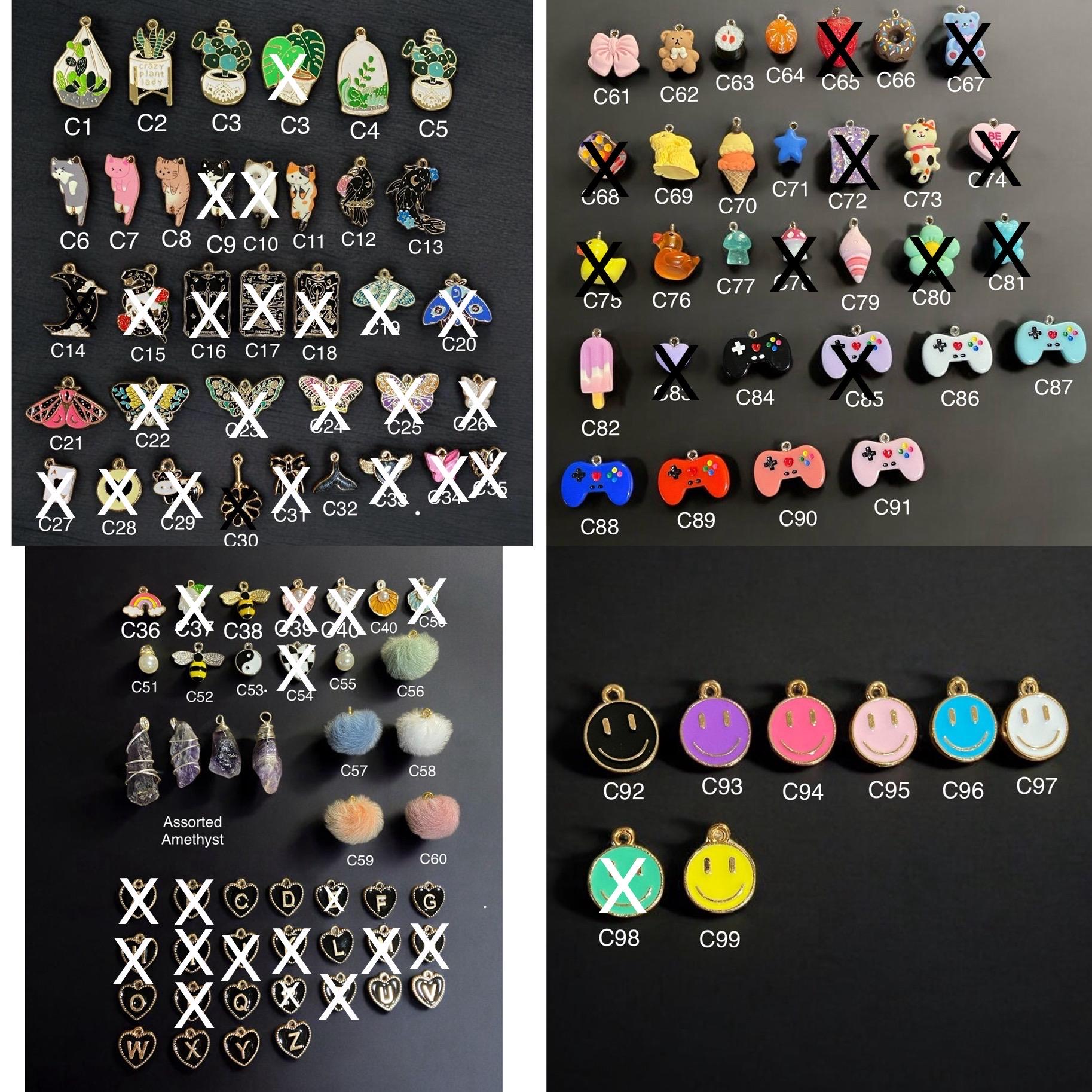 Personalisierte Charm-Taschenkette, personalisierte Taschenkette, Wähle deine eigenen Charms, Geschenke für Sie, Taschenaccessoires