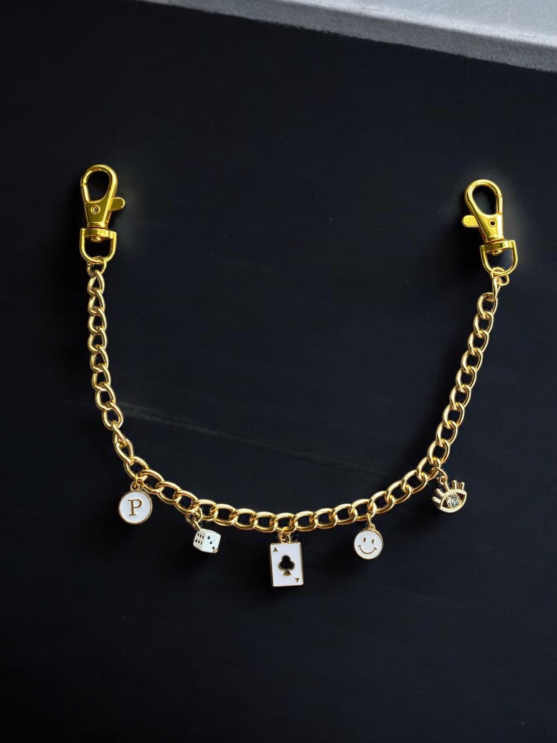 Personalisierte Charm-Taschenkette, personalisierte Taschenkette, Wähle deine eigenen Charms, Geschenke für Sie, Taschenaccessoires
