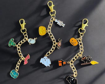 Custom Halloween Keychain, Build Your Own Halloween Charm Keychain, Choose Your Own Charm Keychain, Personalized Accessories