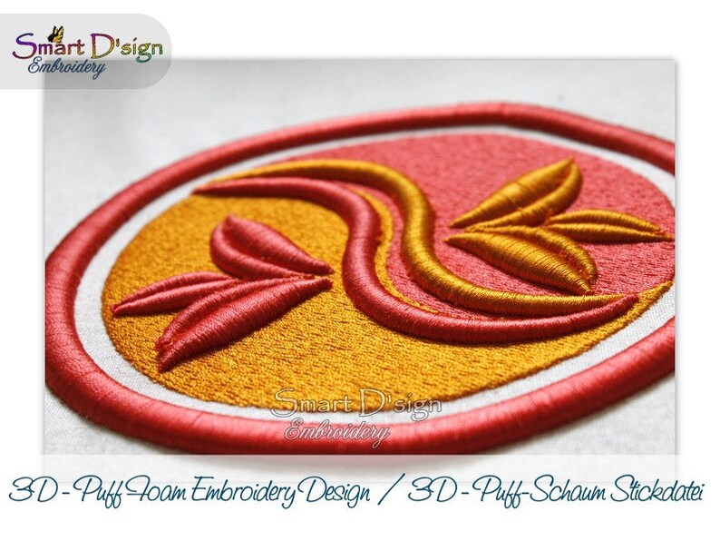 Ying yang with leafs 3d puffy foam machine jessecmault design etsy Ying yang with leafs 3d puffy foam machine jessecmault design etsy