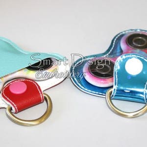 ITH Machine Embroidery Design Fidget Spinner Fob 4x4 inch 10x10 cm Pocket In The Hoop Purse Key Ring Holder Tag Children Smart D&#39;sign