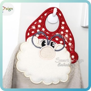ITH Towel Topper Santa Claus 5x7 inch | Gnome Elf | Christmas Towel Hanger | Kitchen Towel Gift | Instant download In The Hoop Smart D'sign