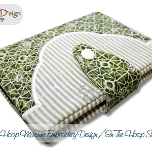 ITH Book Cover A6 CURVE E-Book Machine Embroidery Design In-the-hoop 18x30 cm 7x12 inch Instant Download Digital File  Smart D&#39;sign