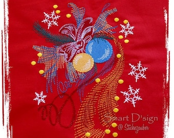Christmas Celebration 1 Machine Embroidery Design File Seasons Greetings