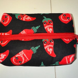 chili peppers makeup bag