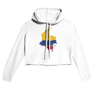 Colombian Heritage Women&#39;s Cropped Hoodie - Trendy Colombian Flag Design - Si Si Colombia