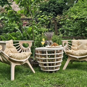 patio furniture set (white) Free Delivery, outdoor conversation set, soft cushions, waterproof