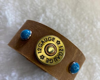 Brown Leather Cuff Western Style Bracelet