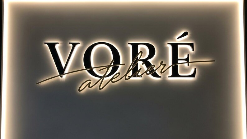 Metal Backlit Sign, 3D Backlit Sign, Business Logo Sign, Beauty Salon ...